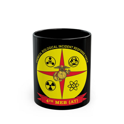 4th Marine Expeditionary Brigade Antiterrorism Chemical Biological Incident Response Force MEB AT CBIRF (USMC) Black Coffee Mug-11oz-The Sticker Space