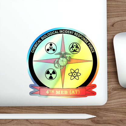 4th Marine Expeditionary Brigade Antiterrorism Chemical Biological Incident Response Force MEB AT CBIRF (USMC) Holographic STICKER Die-Cut Vinyl Decal-The Sticker Space