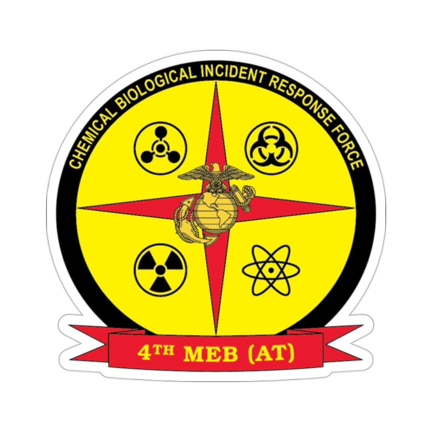 4th Marine Expeditionary Brigade Antiterrorism Chemical Biological Incident Response Force MEB AT CBIRF (USMC) STICKER Vinyl Die-Cut Decal-2 Inch-The Sticker Space