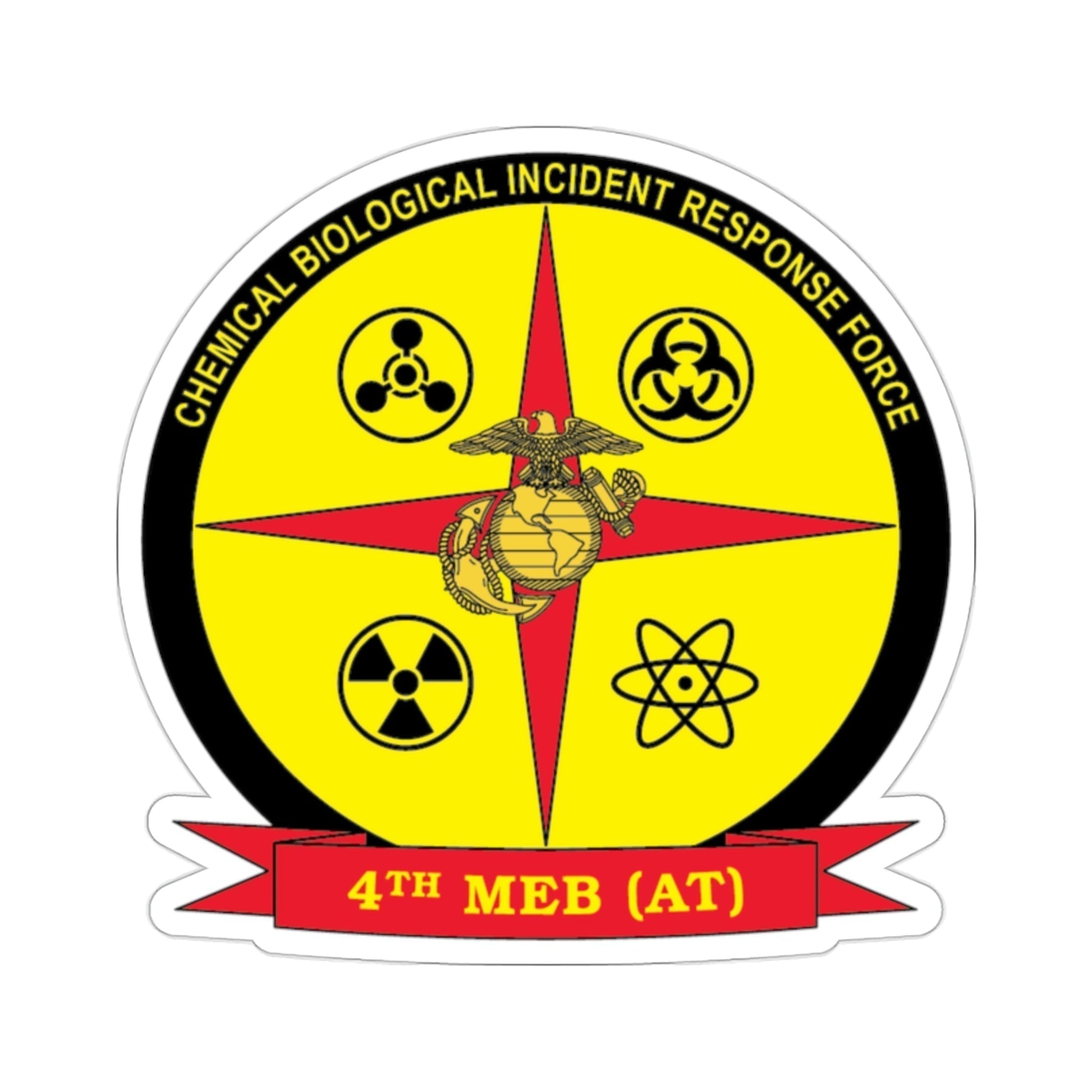 4th Marine Expeditionary Brigade Antiterrorism Chemical Biological Incident Response Force MEB AT CBIRF (USMC) STICKER Vinyl Die-Cut Decal-2 Inch-The Sticker Space