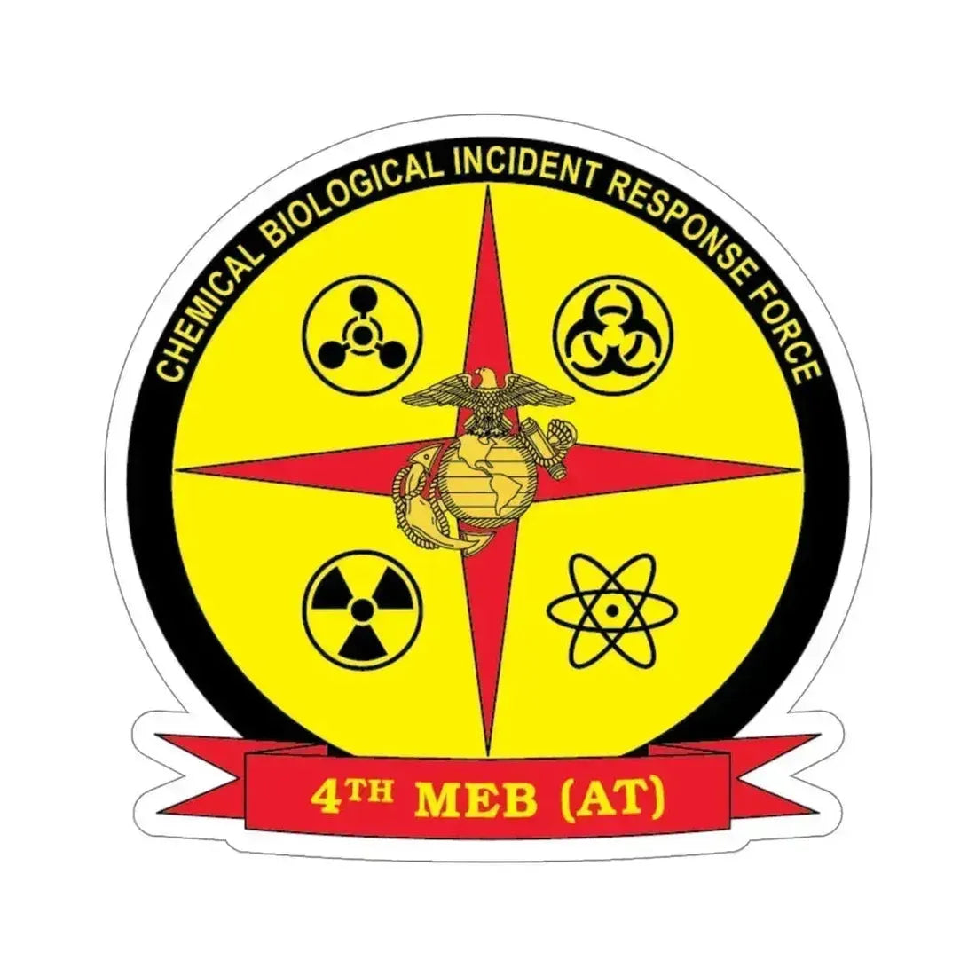 4th Marine Expeditionary Brigade Antiterrorism Chemical Biological Incident Response Force MEB AT CBIRF (USMC) STICKER Vinyl Die-Cut Decal 5 Inch - The Sticker Space