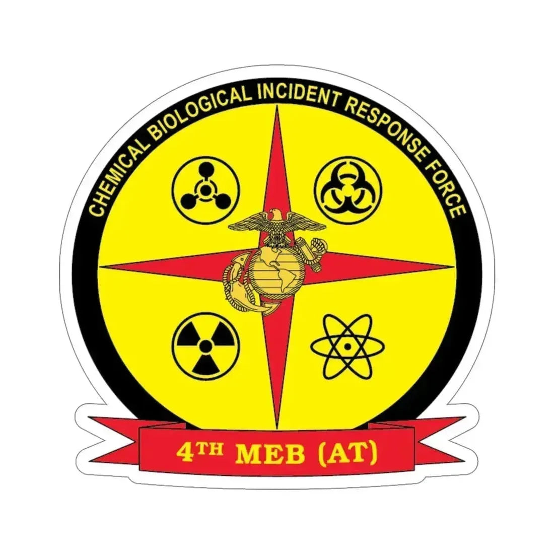 4th Marine Expeditionary Brigade Antiterrorism Chemical Biological Incident Response Force MEB AT CBIRF (USMC) STICKER Vinyl Die-Cut Decal 6 Inch - The Sticker Space