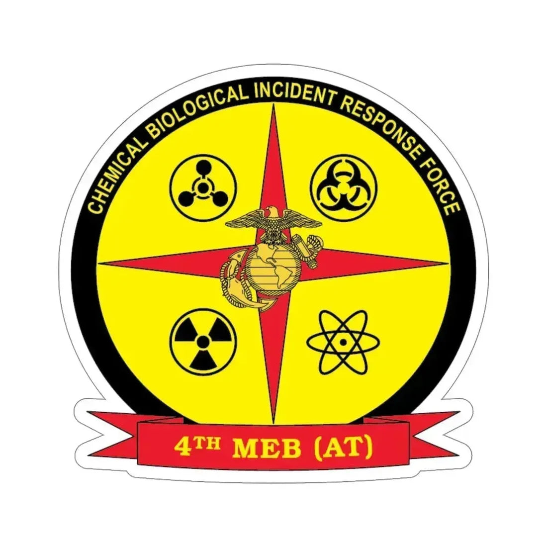 4th Marine Expeditionary Brigade Antiterrorism Chemical Biological Incident Response Force MEB AT CBIRF (USMC) STICKER Vinyl Die-Cut Decal 6 Inch - The Sticker Space