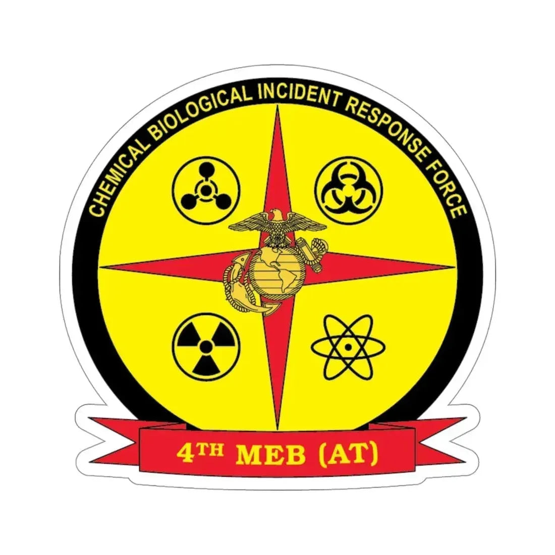 4th Marine Expeditionary Brigade Antiterrorism Chemical Biological Incident Response Force MEB AT CBIRF (USMC) STICKER Vinyl Die-Cut Decal - The Sticker Space