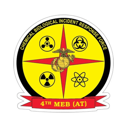 4th Marine Expeditionary Brigade Antiterrorism Chemical Biological Incident Response Force MEB AT CBIRF (USMC) STICKER Vinyl Kiss-Cut Decal 2 Inch White - The Sticker Space