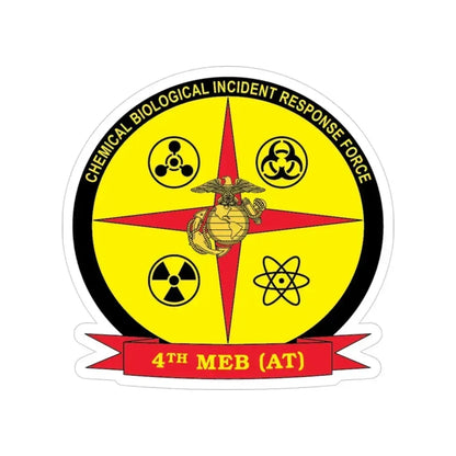 4th Marine Expeditionary Brigade Antiterrorism Chemical Biological Incident Response Force MEB AT CBIRF (USMC) Transparent STICKER Die-Cut Vinyl Decal 3 Inch - The Sticker Space
