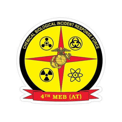 4th Marine Expeditionary Brigade Antiterrorism Chemical Biological Incident Response Force MEB AT CBIRF (USMC) Transparent STICKER Die-Cut Vinyl Decal 4 Inch - The Sticker Space