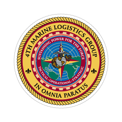 4th Marine Logistics Group In Omnia Paratus (USMC) STICKER Vinyl Die-Cut Decal-3 Inch-The Sticker Space