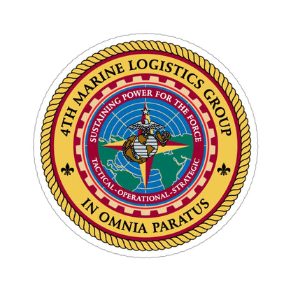 4th Marine Logistics Group In Omnia Paratus (USMC) STICKER Vinyl Die-Cut Decal-4 Inch-The Sticker Space