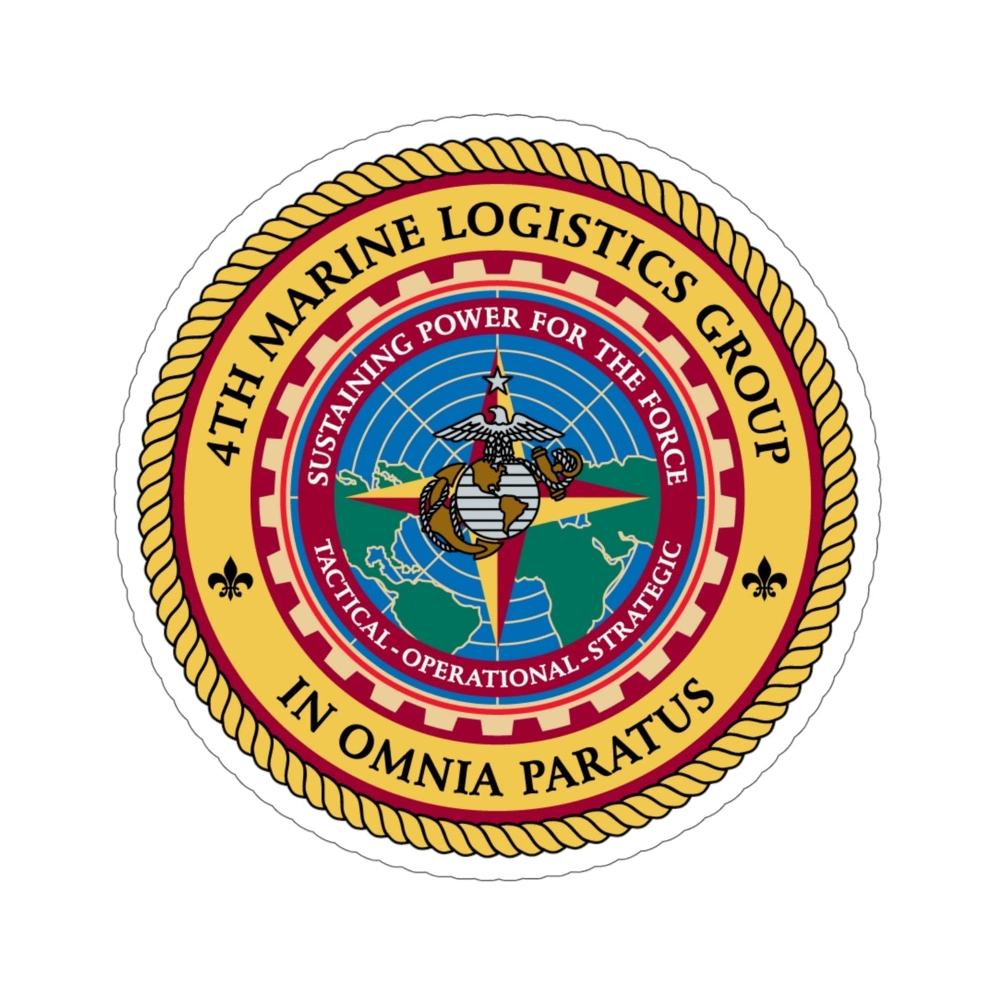 4th Marine Logistics Group In Omnia Paratus (USMC) STICKER Vinyl Die-Cut Decal-5 Inch-The Sticker Space