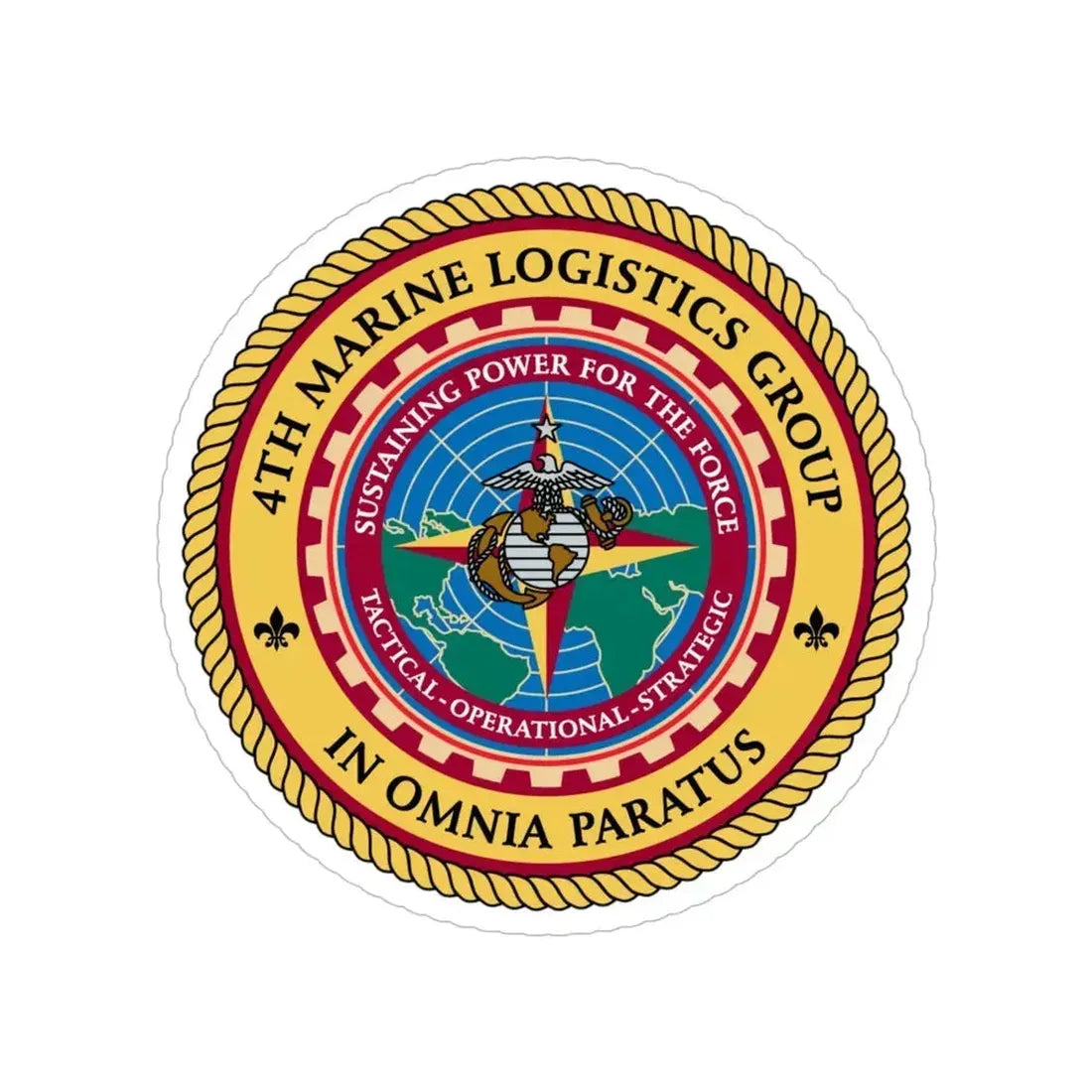 4th Marine Logistics Group In Omnia Paratus (USMC) Transparent STICKER Die-Cut Vinyl Decal - The Sticker Space