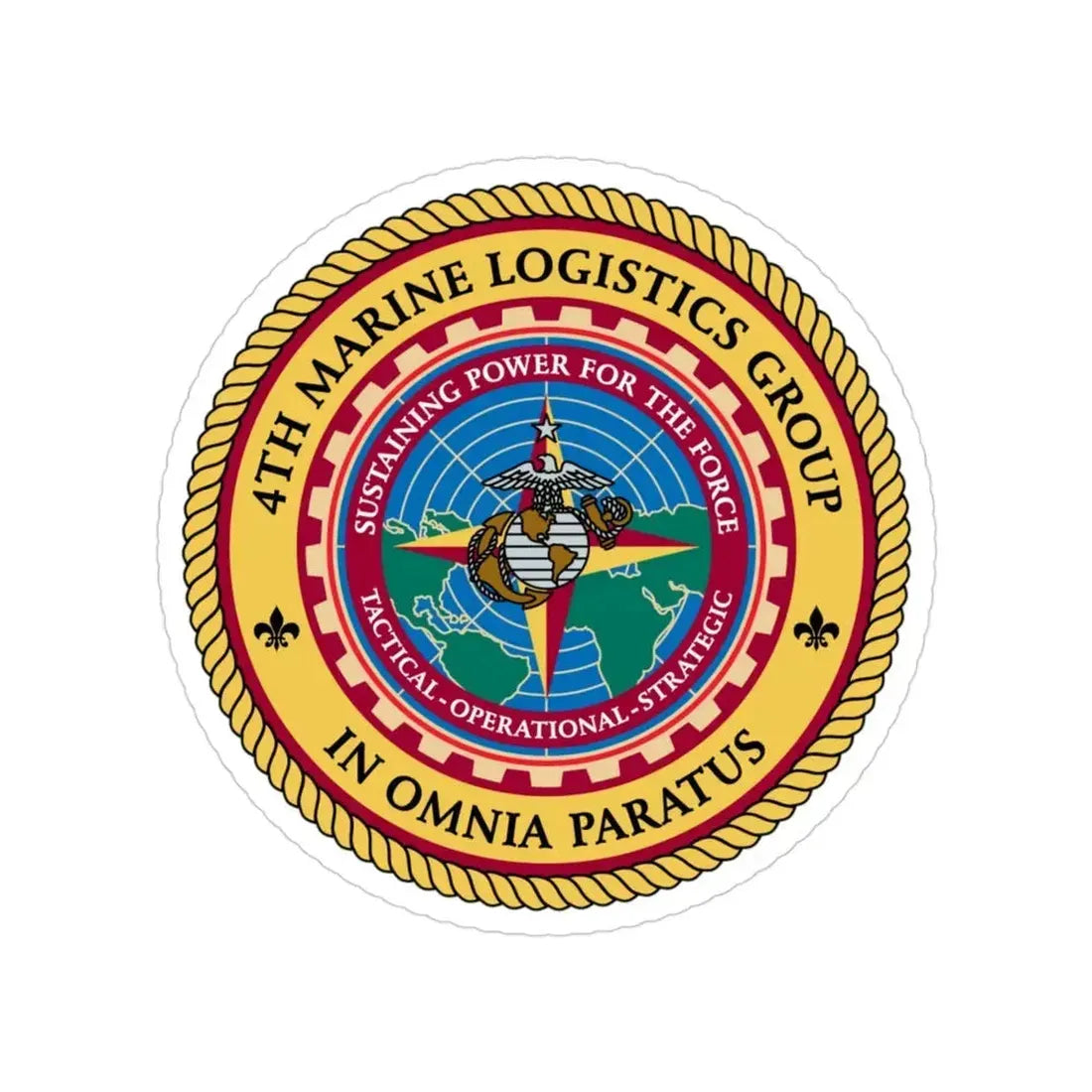 4th Marine Logistics Group In Omnia Paratus (USMC) Transparent STICKER Die-Cut Vinyl Decal - The Sticker Space