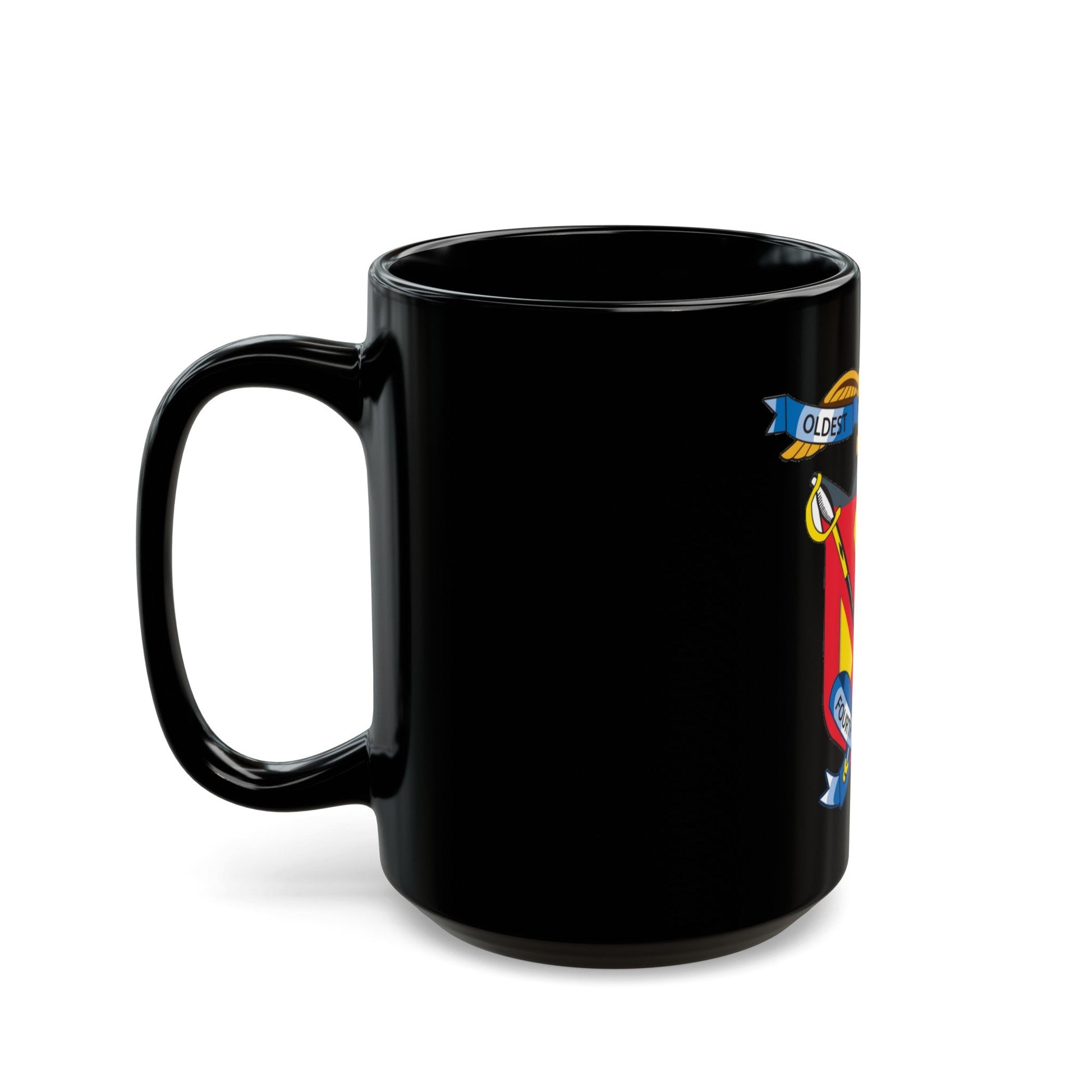 4th Marine Regiment (USMC) Black Coffee Mug-The Sticker Space