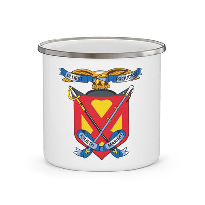 4th Marine Regiment (USMC) Enamel Mug-12oz-The Sticker Space