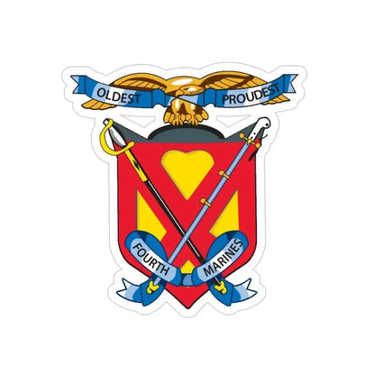 4th Marine Regiment (USMC) Transparent STICKER Die-Cut Vinyl Decal - The Sticker Space
