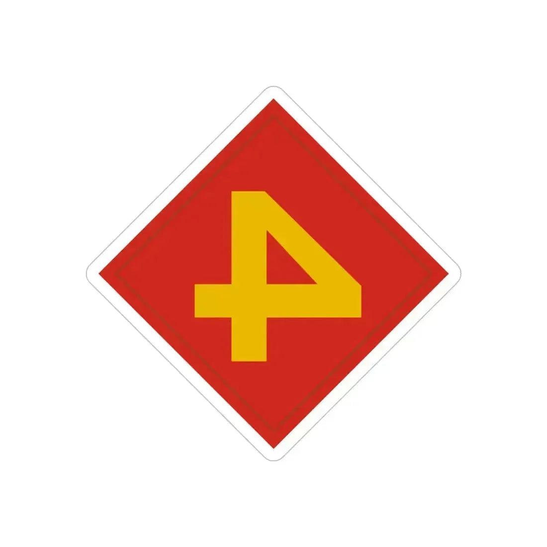 4th Marine (USMC) REVERSE PRINT Transparent Die-Cut STICKER 5 Inch Die-Cut Transparent - The Sticker Space