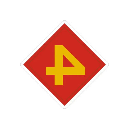 4th Marine (USMC) REVERSE PRINT Transparent Die-Cut STICKER - The Sticker Space