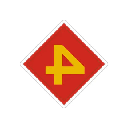 4th Marine (USMC) REVERSE PRINT Transparent Die-Cut STICKER - The Sticker Space