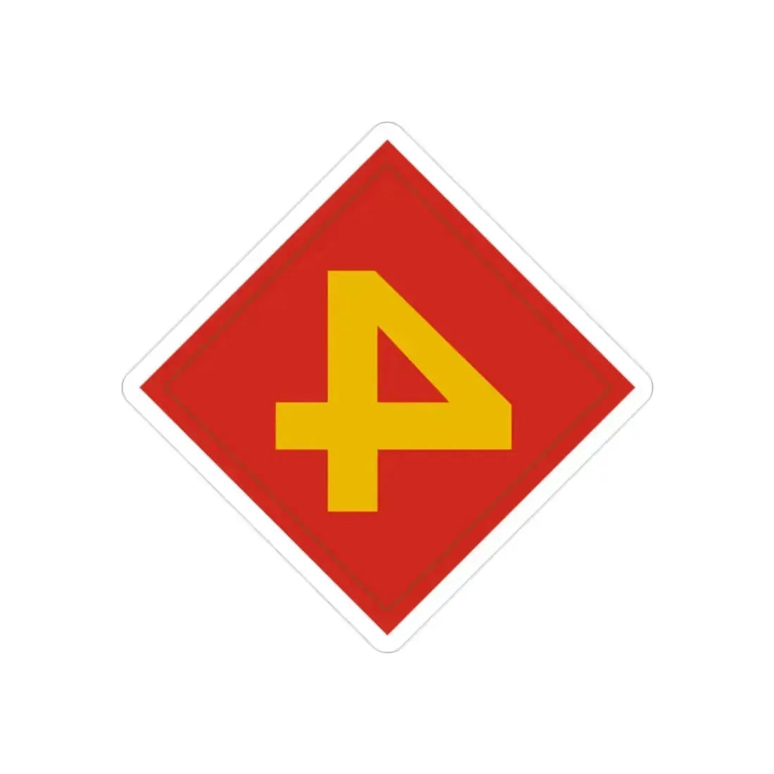 4th Marine (USMC) REVERSE PRINT Transparent Die-Cut STICKER - The Sticker Space