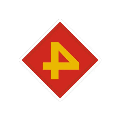 4th Marine (USMC) REVERSE PRINT Transparent Die-Cut STICKER - The Sticker Space