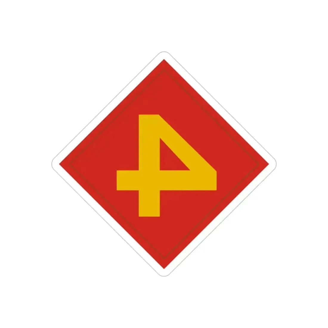 4th Marine (USMC) REVERSE PRINT Transparent Die-Cut STICKER - The Sticker Space