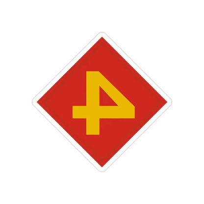 4th Marine (USMC) REVERSE PRINT Transparent Die-Cut STICKER - The Sticker Space
