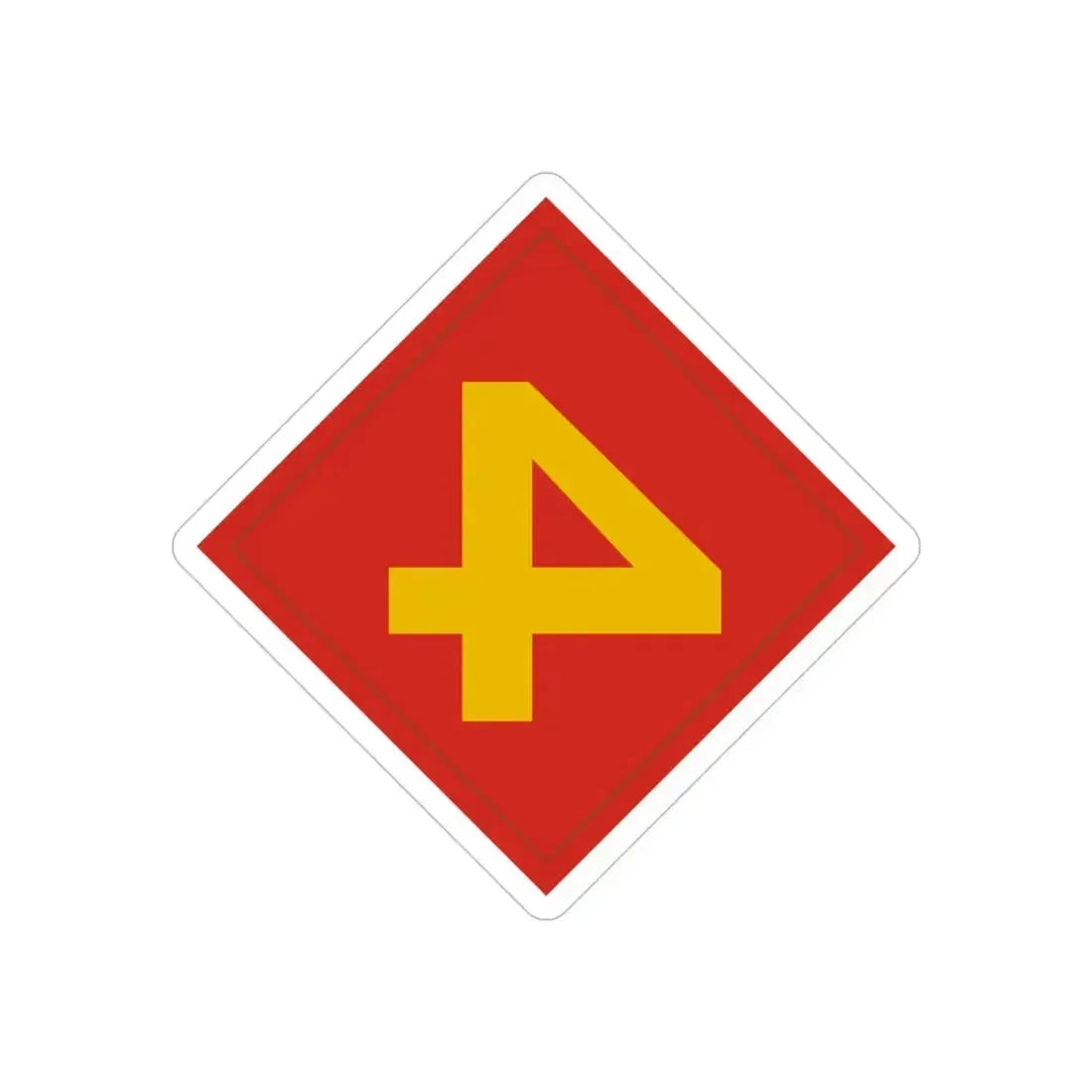 4th Marine (USMC) REVERSE PRINT Transparent Die-Cut STICKER - The Sticker Space
