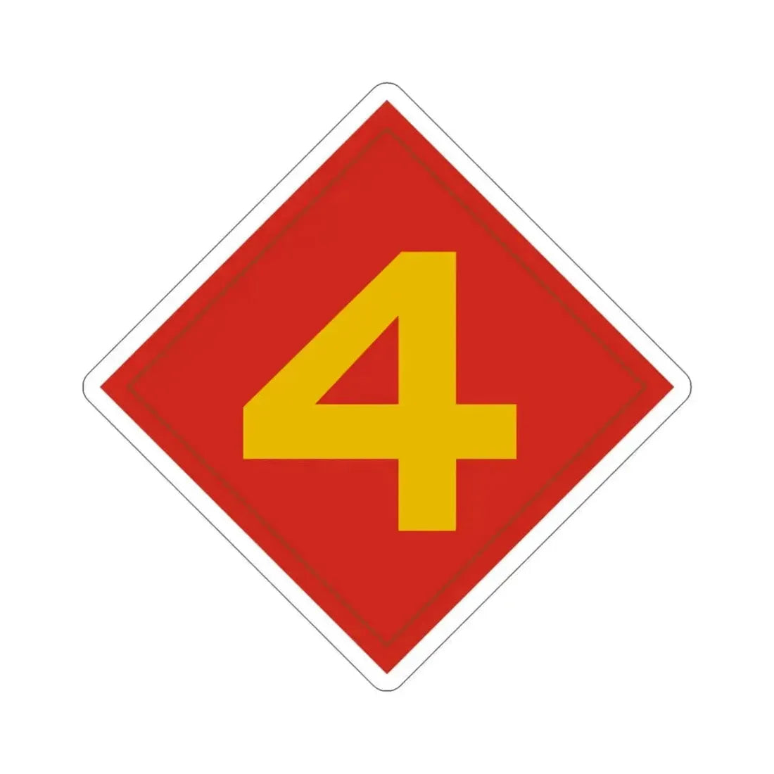 4th Marine (USMC) STICKER Vinyl Die-Cut Decal 4 Inch - The Sticker Space