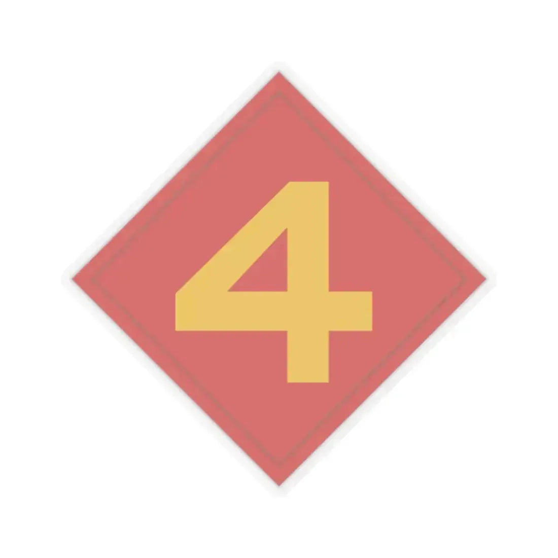 4th Marine (USMC) STICKER Vinyl Kiss-Cut Decal 2 Inch Transparent - The Sticker Space
