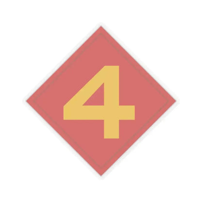 4th Marine (USMC) STICKER Vinyl Kiss-Cut Decal 2 Inch Transparent - The Sticker Space