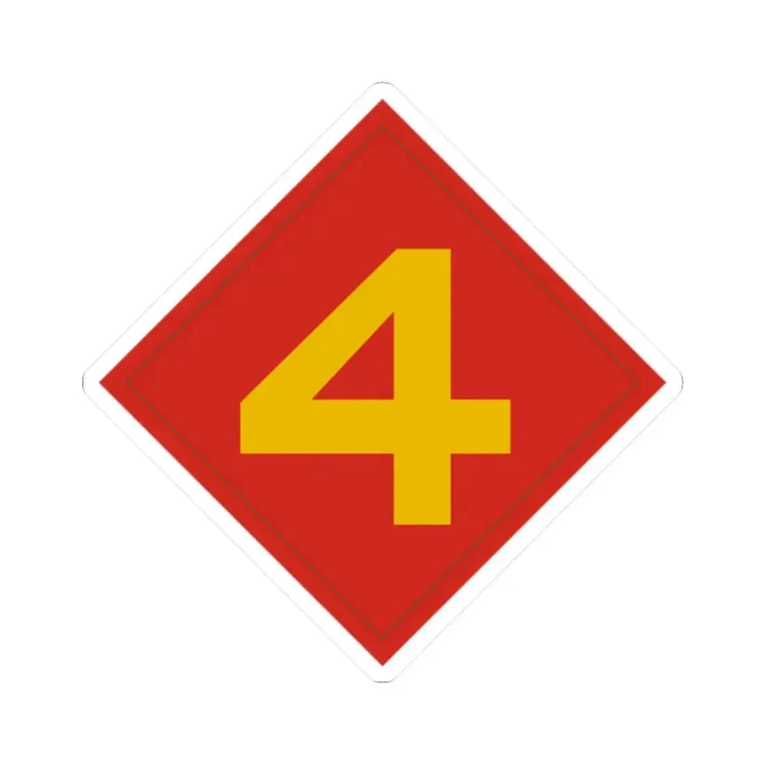 4th Marine (USMC) STICKER Vinyl Kiss-Cut Decal 2 Inch White - The Sticker Space