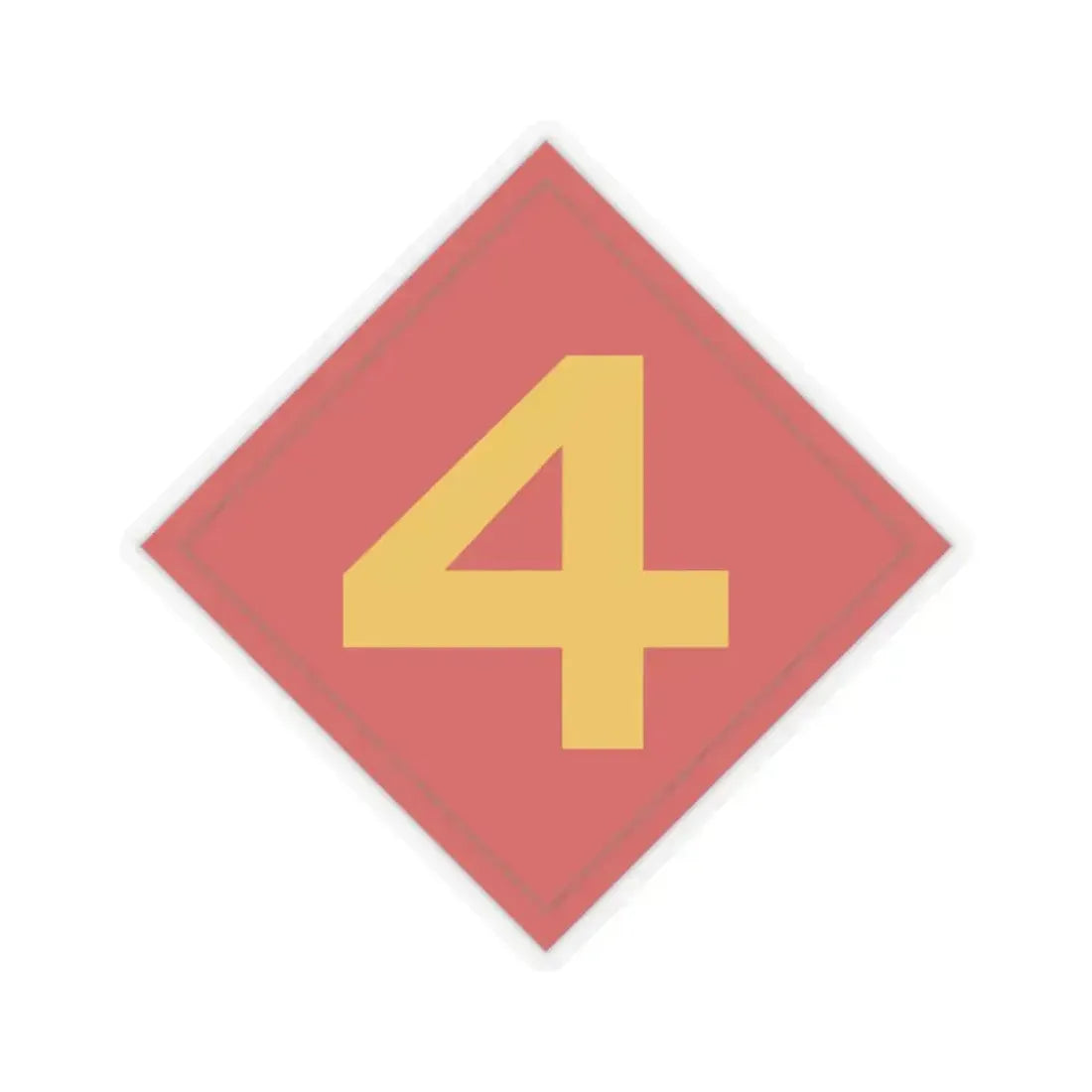 4th Marine (USMC) STICKER Vinyl Kiss-Cut Decal 3 Inch Transparent - The Sticker Space