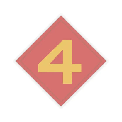 4th Marine (USMC) STICKER Vinyl Kiss-Cut Decal 3 Inch Transparent - The Sticker Space