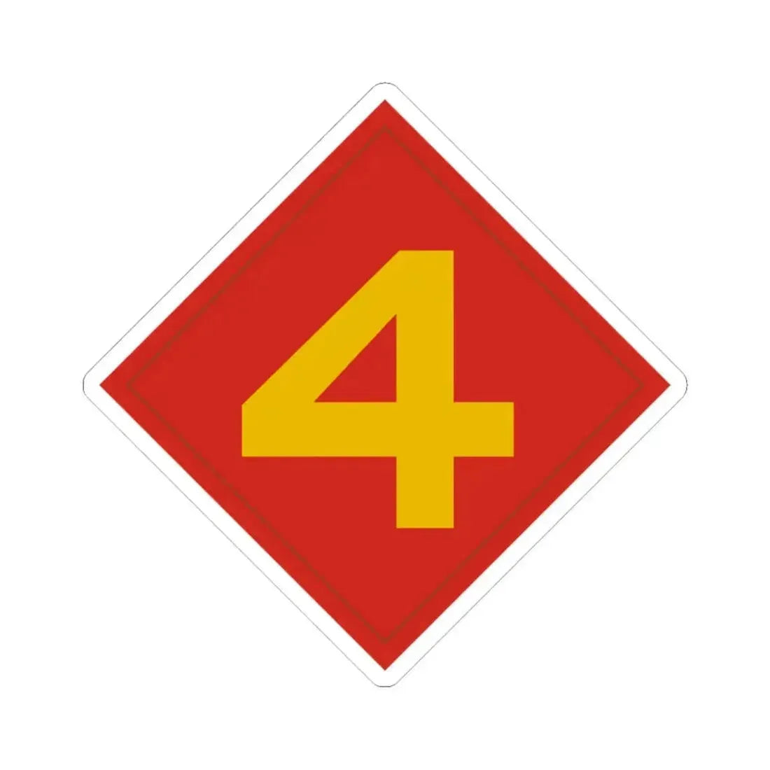 4th Marine (USMC) STICKER Vinyl Kiss-Cut Decal 3 Inch White - The Sticker Space