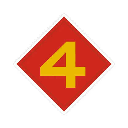 4th Marine (USMC) STICKER Vinyl Kiss-Cut Decal 3 Inch White - The Sticker Space
