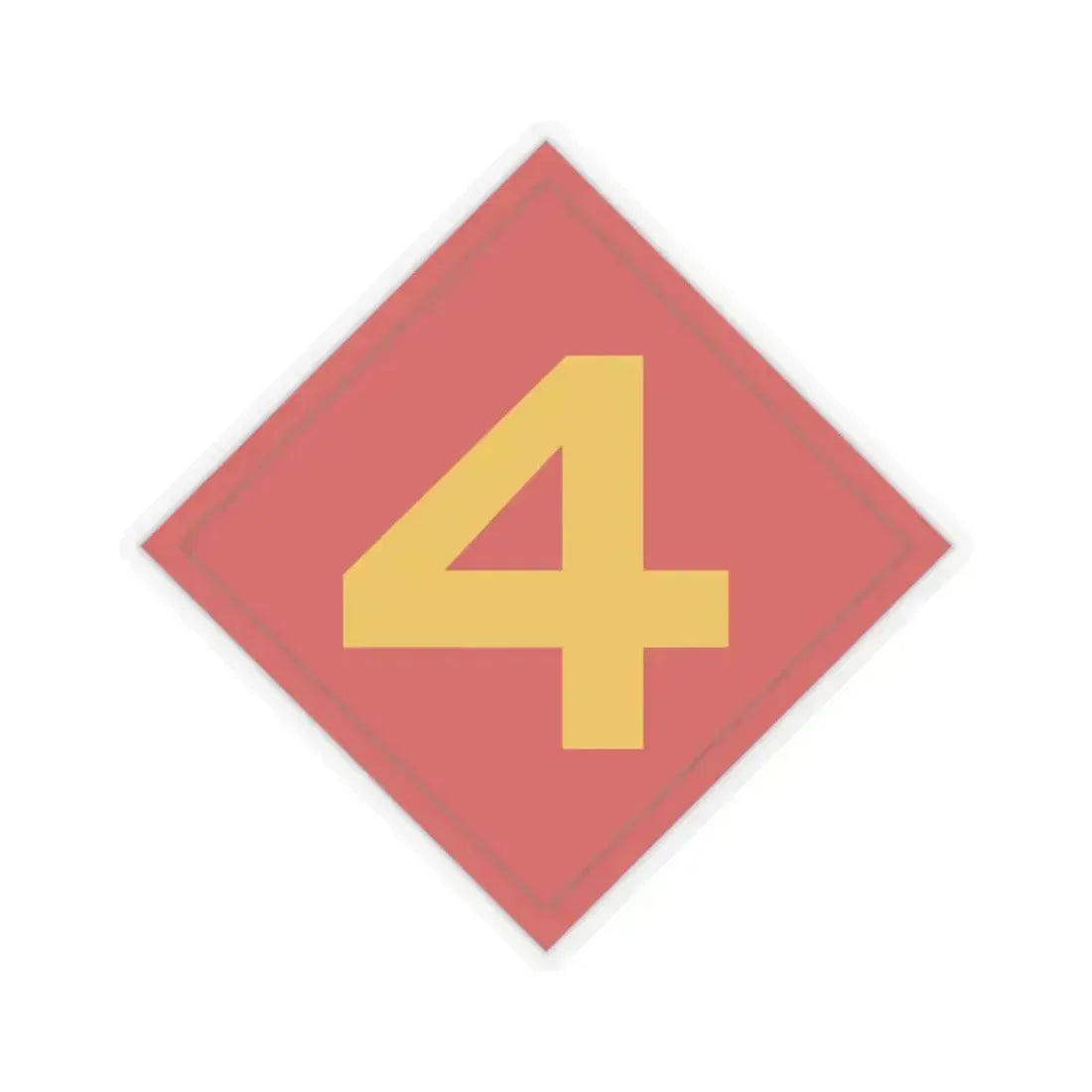 4th Marine (USMC) STICKER Vinyl Kiss-Cut Decal 4 Inch Transparent - The Sticker Space
