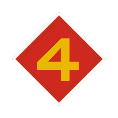 4th Marine (USMC) STICKER Vinyl Kiss-Cut Decal 4 Inch White - The Sticker Space
