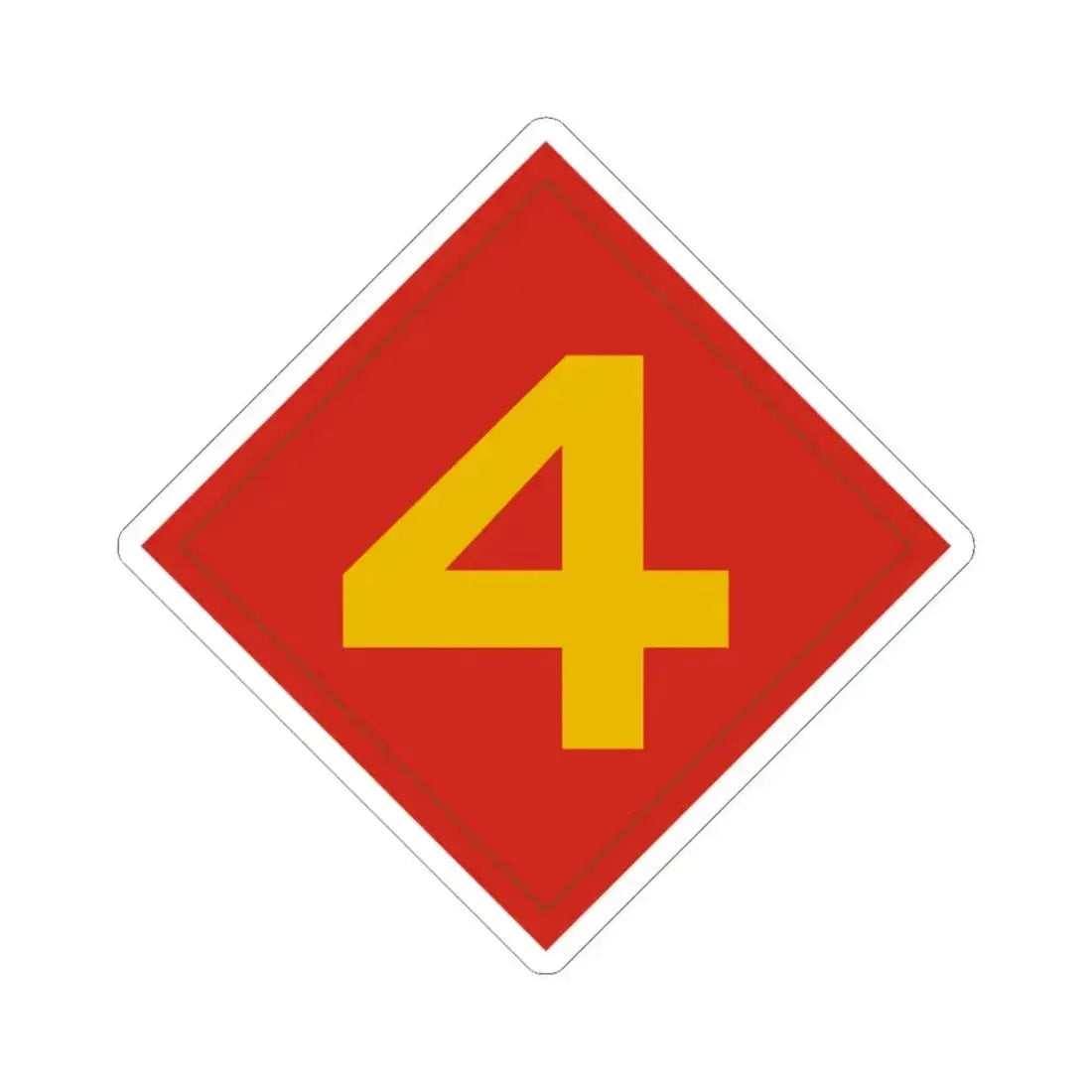 4th Marine (USMC) STICKER Vinyl Kiss-Cut Decal 6 Inch White - The Sticker Space