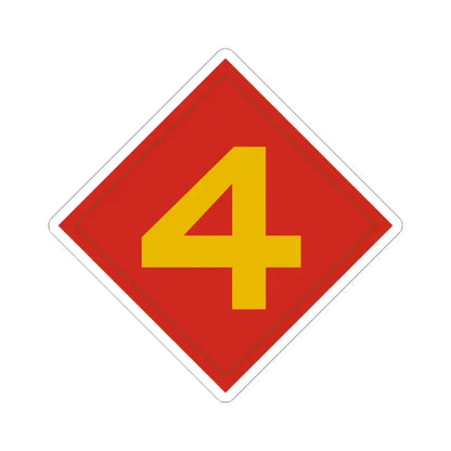 4th Marine (USMC) STICKER Vinyl Kiss-Cut Decal 6 Inch White - The Sticker Space