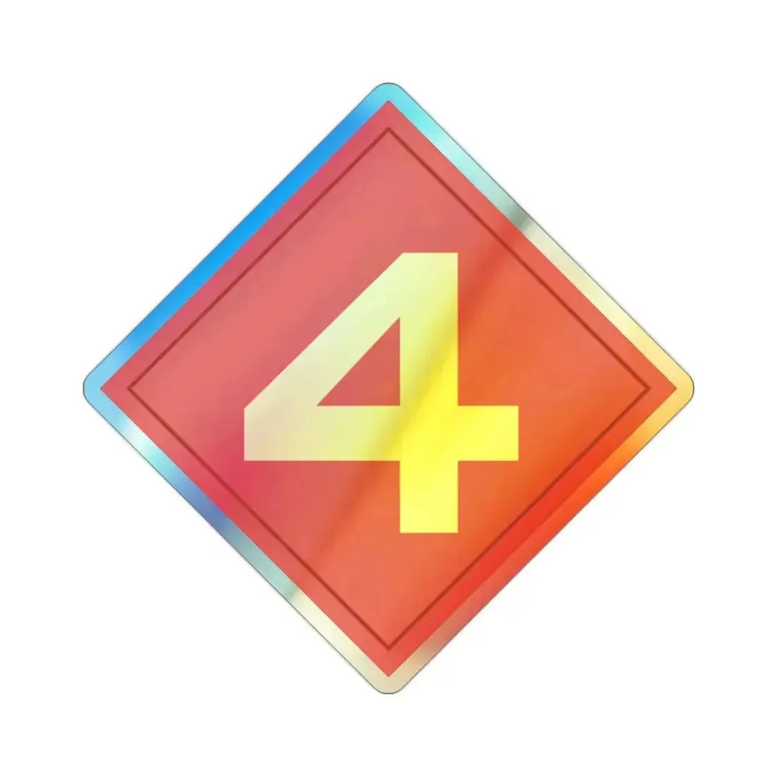 4th Marines (USMC) Holographic STICKER Die-Cut Vinyl Decal 2 Inch Holographic - The Sticker Space