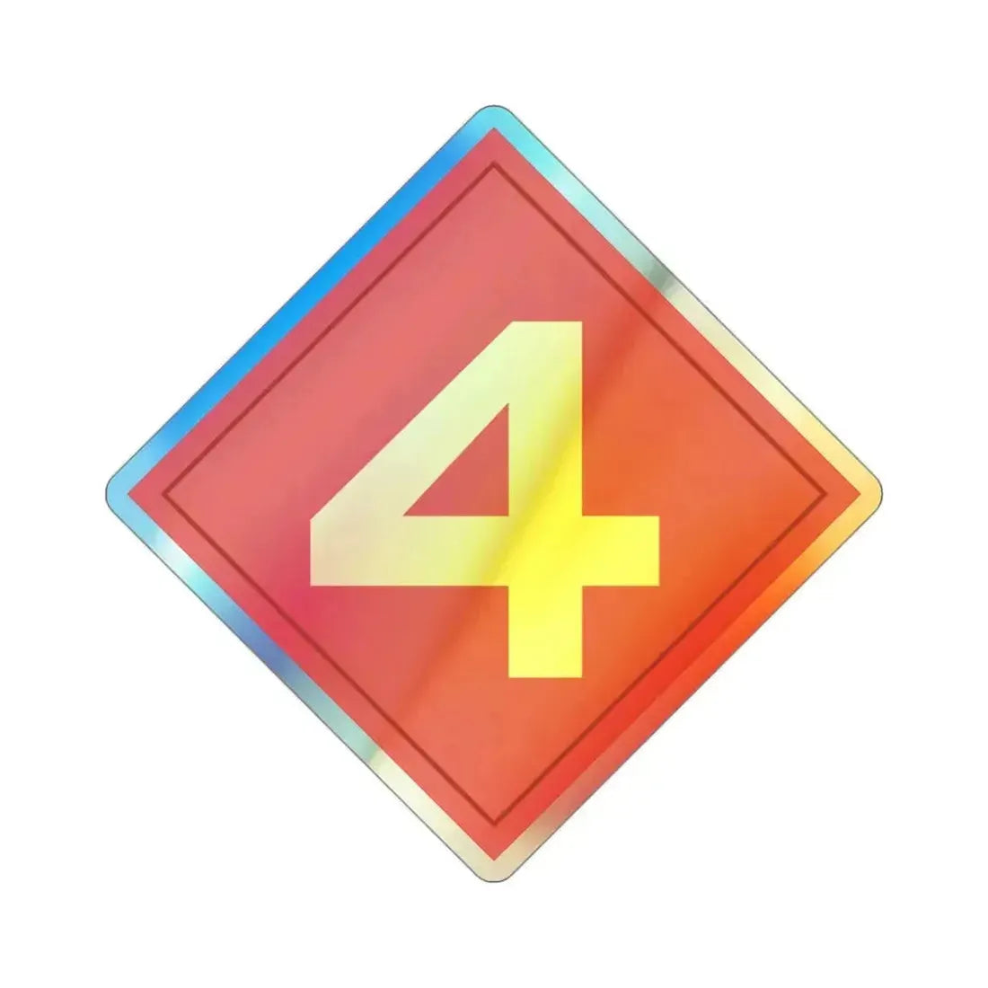 4th Marines (USMC) Holographic STICKER Die-Cut Vinyl Decal 3 Inch Holographic - The Sticker Space