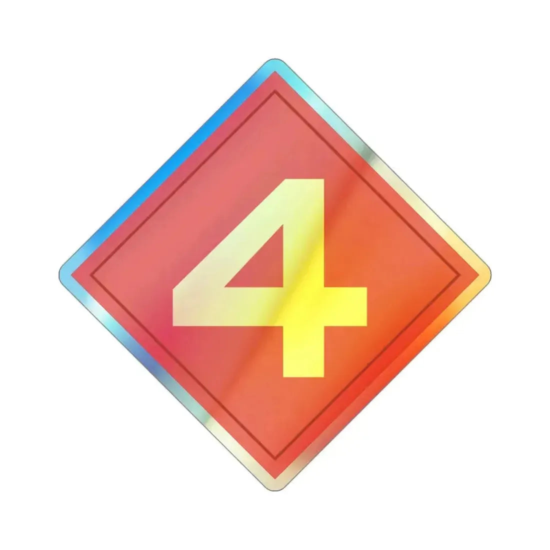 4th Marines (USMC) Holographic STICKER Die-Cut Vinyl Decal 3 Inch Holographic - The Sticker Space