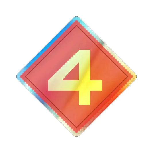 4th Marines (USMC) Holographic STICKER Die-Cut Vinyl Decal 6 Inch Holographic - The Sticker Space