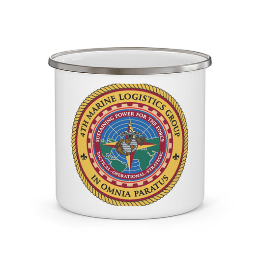 4th MLG 4th Marine Logistics Group (USMC) Enamel Mug-12oz-The Sticker Space