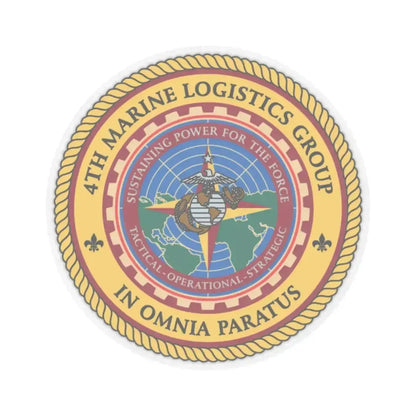 4th MLG 4th Marine Logistics Group (USMC) STICKER Vinyl Kiss-Cut Decal 2 Inch Transparent - The Sticker Space