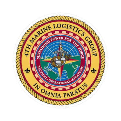 4th MLG 4th Marine Logistics Group (USMC) STICKER Vinyl Kiss-Cut Decal 2 Inch White - The Sticker Space