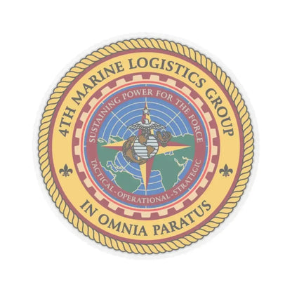 4th MLG 4th Marine Logistics Group (USMC) STICKER Vinyl Kiss-Cut Decal 3 Inch Transparent - The Sticker Space