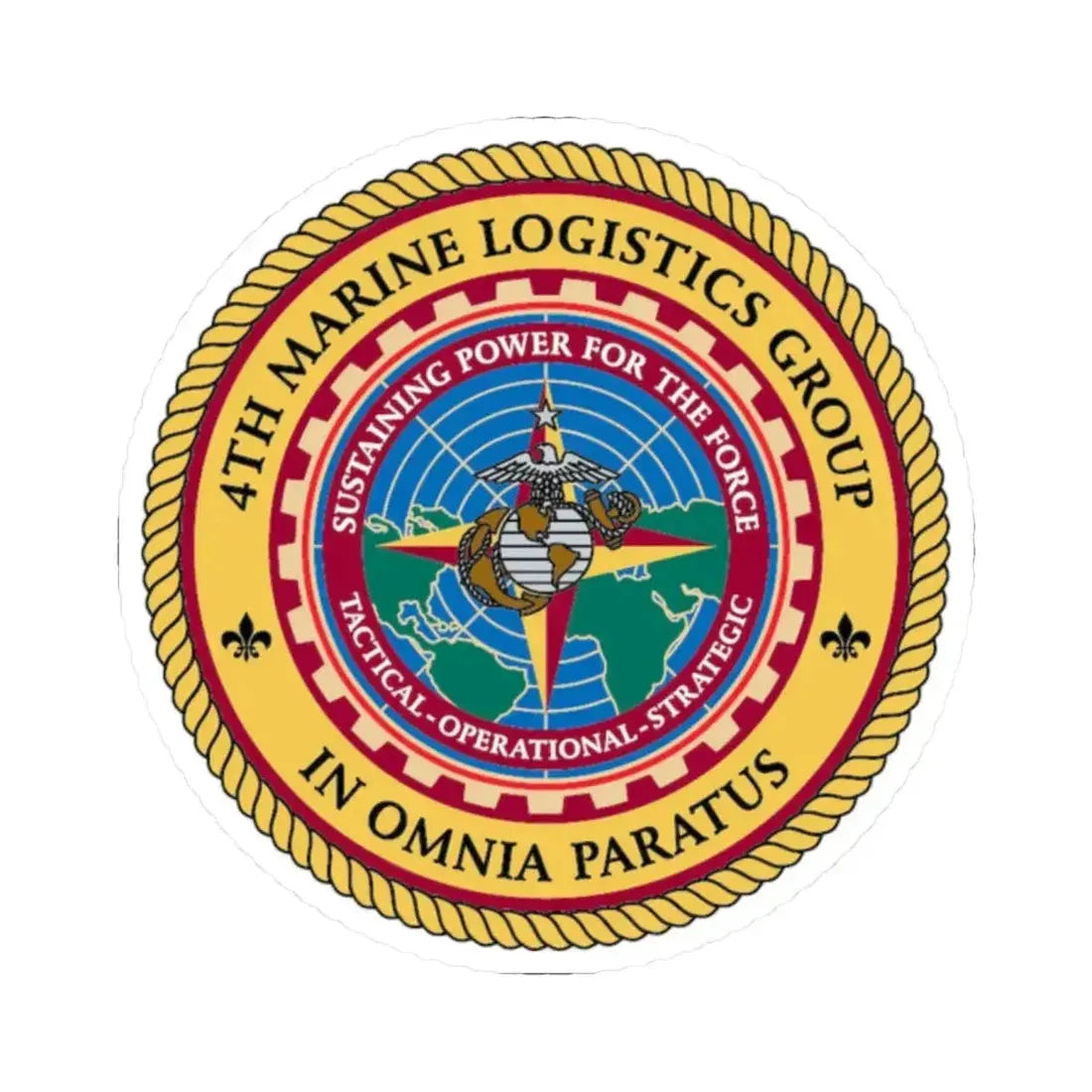 4th MLG 4th Marine Logistics Group (USMC) STICKER Vinyl Kiss-Cut Decal - The Sticker Space