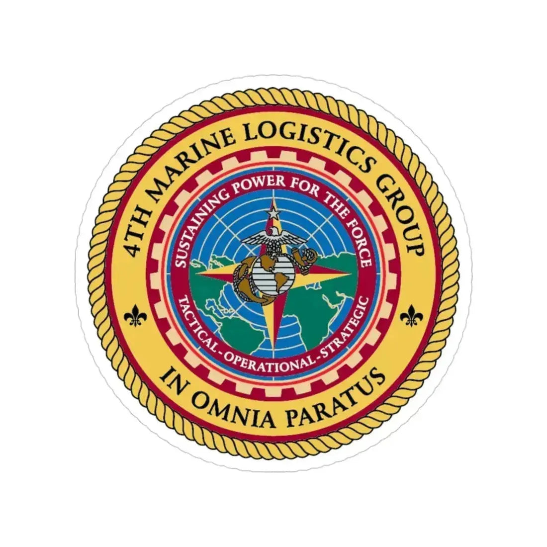 4th MLG 4th Marine Logistics Group (USMC) Transparent STICKER Die-Cut Vinyl Decal 3 Inch - The Sticker Space