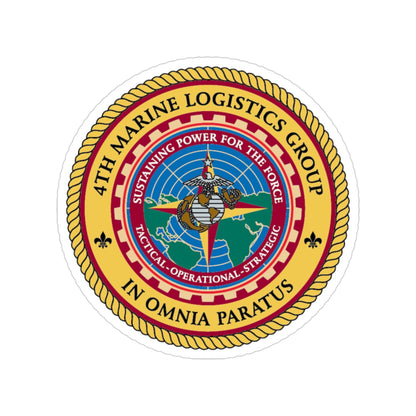 4th MLG 4th Marine Logistics Group (USMC) Transparent STICKER Die-Cut Vinyl Decal-3 Inch-The Sticker Space